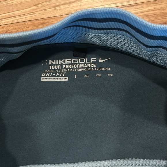 2XL bundle short sleeve blue polo and gray quarter zip. Nike - Picture 2 of 7